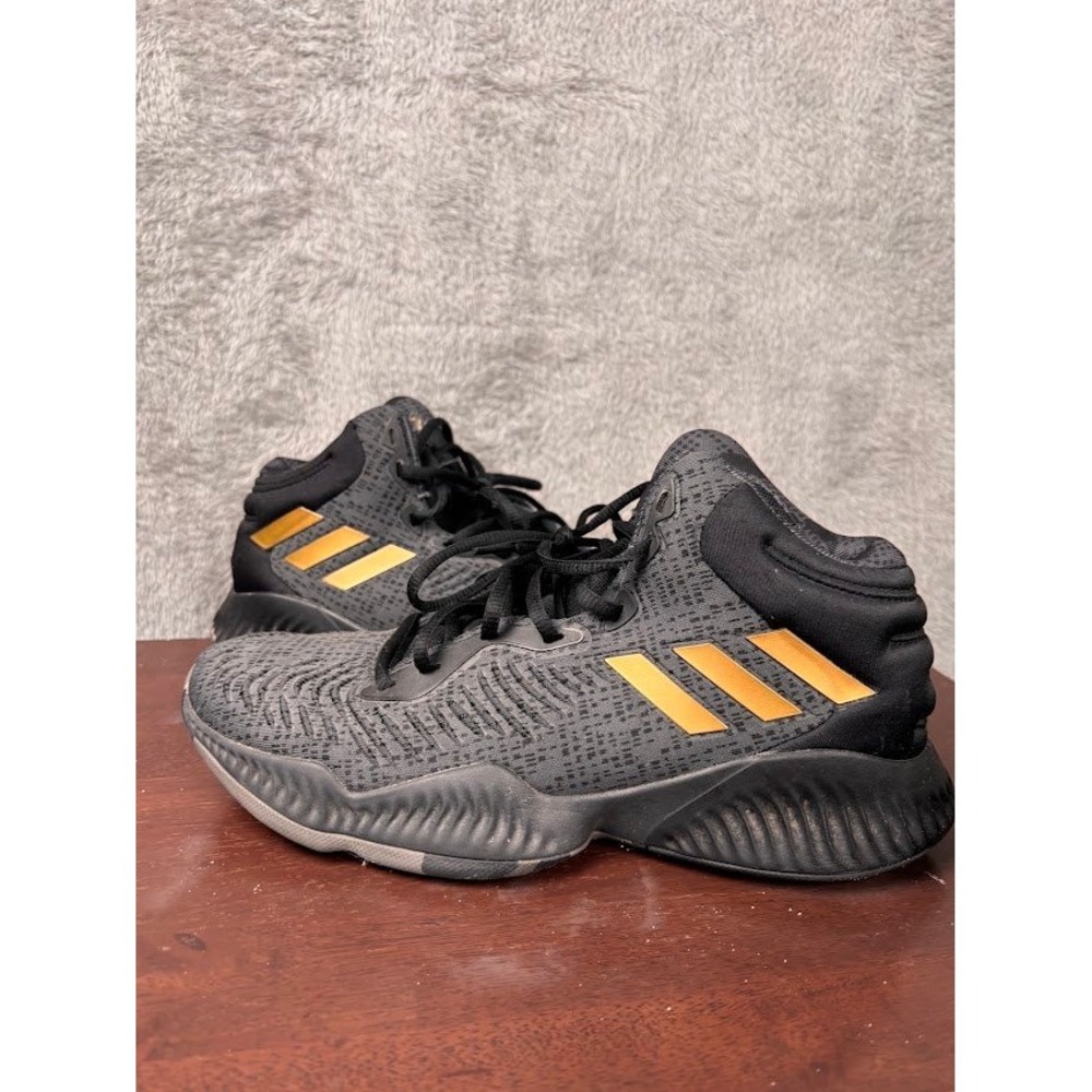 Adidas Mad Bounce 2018 B41870 Men's 9 Gray Black Gold Basketball Shoes